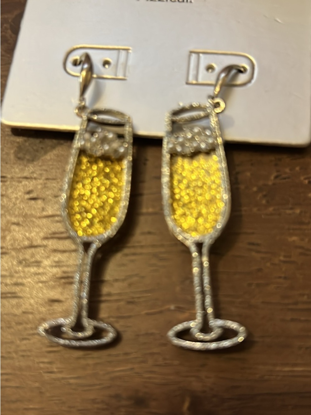 SUGARFIX BaubleBar Champagne Glitter Earrings